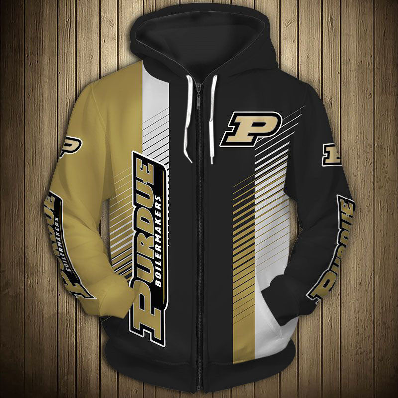 Purdue Boilermakers Striped Hoodie - Boiler Up In Style